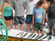 Wanchese Fishing Charters, A family a boat in the ocean