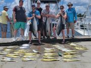 Phideaux Fishing, Aron with mahi, black and yellow fin