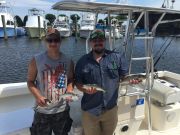 T-Time Charters, Good striper fishing this morning, blues in the afternoon