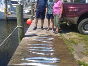 Wanchese Fishing Charters, Mom Dad Son and ribbons