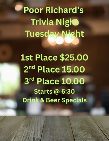 Poor Richard's Sandwich Shop Manteo, Trivia Night