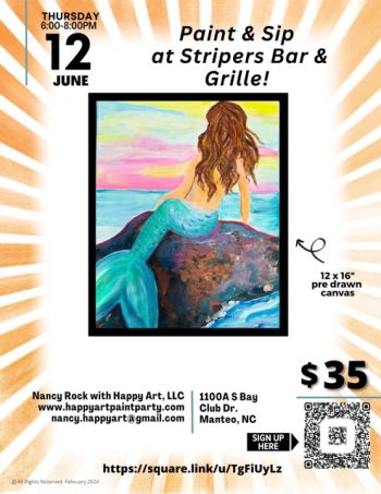 Stripers Bar and Grille Manteo, Mermaid Musings Paint & Sip