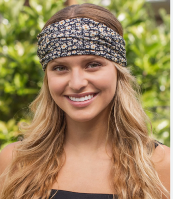 Kitty Hawk Kites, Black & Cream Floral Boho Bandeau