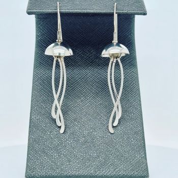 Silver Bonsai Gallery, Jellyfish Drop Sterling Silver Earrings