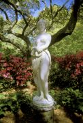 Virginia Dare statue at The Elizabethan Gardens in Manteo, NC