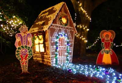 Winter Lights at The Elizabethan Gardens in Manteo, NC