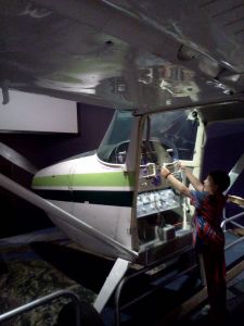 Plane simulator at the new Visitor Center