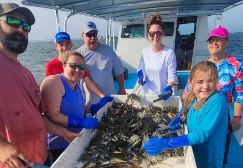 Risky Business Shrimping & Crabbing Charters, Catch Your Crab & Shrimp Dinner